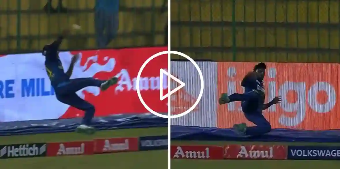 [Watch] Stunning Effort On The Boundary Line Results In A Controversial Six!